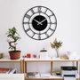 Wallity Enzoclock - S011 Reloj de Pared Decorativo de Metal Negro